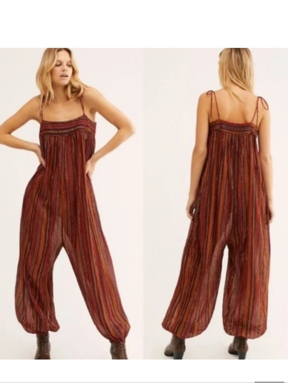 NWT-Free People Lurex Haram Jumpsuit